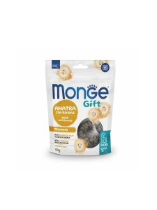 Monge Gift Super Training Duck Banana 150gr - Hrana complementara cu rata si banana pentru caini adulti