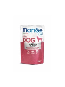 Monge Super Premium Pouches Rich in Beef 100gr - Hrana umeda completa superpremium cu vita pentru caini adulti