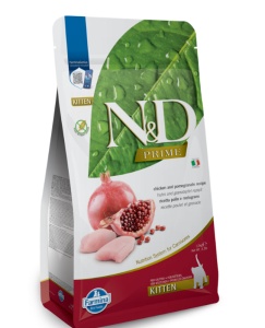 N&D Prime Pui & Rodie Kitten - Hrana uscata cu pui pentru pui de pisica, femele gestante sau lactante, 1.5kg - Img 1