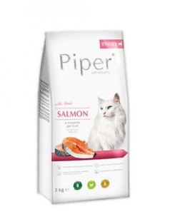 Piper – Hrana umeda cu somon pentru pisici adulte, 3kg