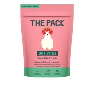 Recompensa The Pack Gut Bites - Recompense coapte la cuptor pentru sustinerea digestiei la caini, 100 gr