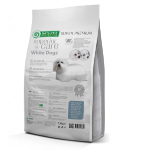 Superior Care White Dogs Grain Free Small&Mini Breeds Adult cu Peste Alb - Hrana uscata completa Super Premium pentru cainii adulti de talie mica (1–10 kg) cu blana alba sau deschisa la culoare - Img 2