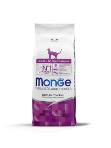 10kg Monge Super Premium Cat Adult - Hrana uscata completa cu pui pentru pisicile adulte