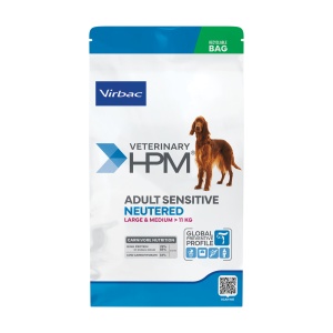 3 kg Virbac HPM Adult Dog Sensitive Digest Neutered Large+Medium - Hrana uscata cu porc si pui pentru digestie sensibila
