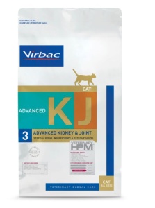 3 kg Virbac VETERINARY HPM Cat Advanced Kidney & Joint KJ3 – Hrana uscata pentru pisici adulte cu boala renala cronica si osteoartrita.
