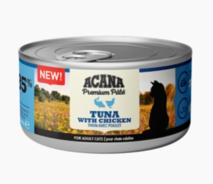 Acana Cat Premium Pate Tuna & Chicken – Hrana umeda completa tip pateu pentru pisici adulte, 85g
