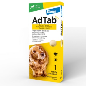 AdTab Dog - Antiparazitar extern pentru caini (11-22kg) 1 Comprimat