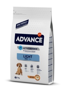 Advance Dog Mini Light – Hrana uscata cu pui pentru caini adulti de talie mica cu tendinta de ingrasare 3kg