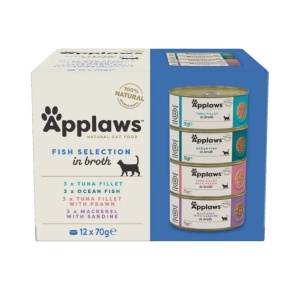 Applaws Cat Adult – Conserve Selectie Peste, hrana umeda complementara (12 x 70 g)