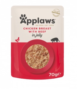 Applaws Cat Adult – Piept de Pui si Vita in Aspic, hrana umeda complementara
