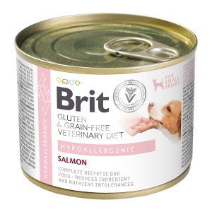 Brit GF Veterinary Diets Dog Hypoallergenic – Hrana umeda dietetica cu somon pentru intolerante alimentare - Img 1
