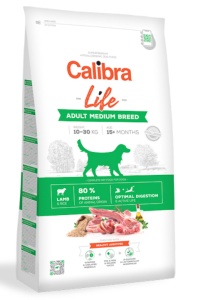 Calibra Dog Life Adult Medium Breed Lamb - Hrana uscata cu miel pentru caini adulti de talie medie