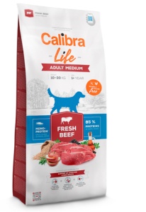 Calibra Dog Life Adult Medium Fresh Beef -Hrana uscata cu vita pentru caini adulti de talie medie