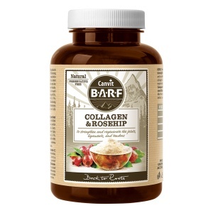 Canvit Barf Collagen & Rosehip – hrană complementară pentru câini, pentru întărirea și regenerarea articulațiilor, ligamentelor și tendoanelor, 140 g