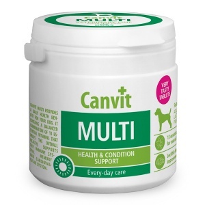 Canvit Multi for Dogs – complex de vitamine recomandate in perioada de lactatie sau gestatie pentru caini adulti, 100 g
