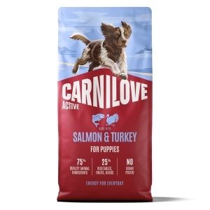 Carnilove Active Dog Dry Salmon & Turkey Puppies - Hrana uscata pentru catei, cu somon si curcan, 12 kg