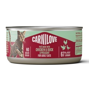 Carnilove Cat Can Pate Chicken & Duck & Pheasant – Hrana umeda completa pentru pisici cu pui, rata si fazan, 100g