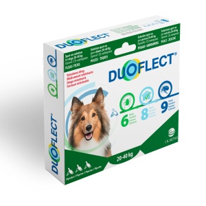 Duoflect pentru caini 20-40 kg – Pipete antiparazitare externe purici si capuse, 3 pipete