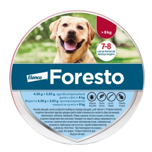 Foresto Zgarda Antiparazitara 70 cm pentru Caini mari – Protectie impotriva puricilor si capuselor pana la 8 luni