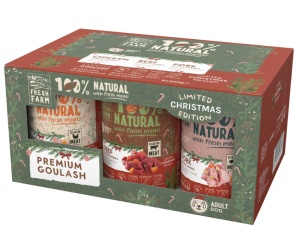 Fresh Farm Dog Goulash Mix - Hrana umeda completa pentru caini adulti, Christmas Edition, 6 Conserve x 400 g