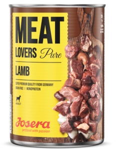 Josera Meatlovers Pure Lamb - Hrana umeda cu miel superpremium pentru caini adulti, 6 conserve x 400 g