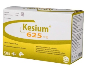 Kesium 500mg/125mg - Antibiotic pentru infectii cutanate, urinare, respiratorii si digestive pentru caini si pisici, 240 Tablete