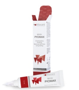 Maxani PyoMax periere usoara - Perie dermatologica purificatoare pentru zone greu accesibile, 12 ml