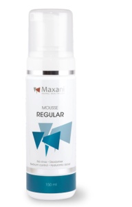 Maxani Regular mousse - Mousse dermatologic fara apa pentru curatarea si improspatarea blanii, 150 ml