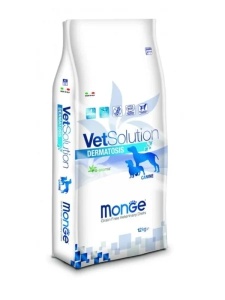Monge Vetsolution Dermatosis - Hrana uscata dietetica completa pentru caini cu dermatoze