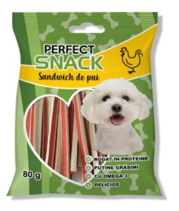 Perfect Snack - Fasii cu aroma de sandwich de pui, 80g