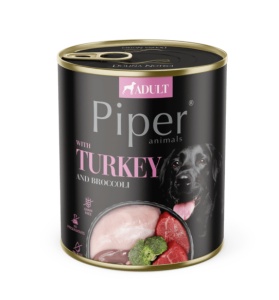 Piper - Hrana umeda pentru caini adulti cu curcan si broccoli, 400g - Img 2