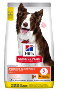 SP CANINE ADULT PERFECT DIGESTION MED 2.5 KG - Hrana uscata cu pui si orez brun pentru caini adulti de talie medie