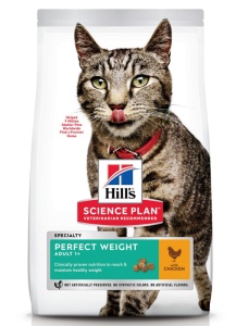 SP FELINE ADULT PERFECT WEIGHT CHK - Hrana uscata cu pui pentru controlul greutatii la pisici adulte, 2.5kg
