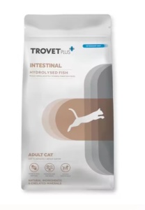 TrovetPlus Adult CAT Intestinal- Hrana dietetica uscata cu peste hidrolizat pentru sensibilitate digestiva si alergii alimentare 2.5 kg