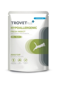 TrovetPlus Hypoallergenic Insect 85g – Hrana umeda cu proteina din insecte pentru diete de excludere la pisici