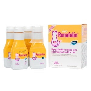 Viyo Renafelin – Supliment lichid pentru sanatatea rinichilor la pisici, 4 flacoane x 150 ml