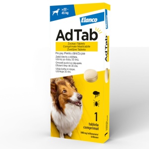 AdTab Dog - Antiparazitar extern pentru caini (22-45kg) 1 Comprimat