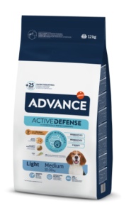 Advance Medium Light – Hrana uscata cu pui pentru controlul greutatii pentru caini de talie medie 12kg