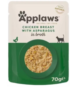 Applaws Cat Adult – Piept de Pui cu Sparanghel, hrana umeda complementara, 70g