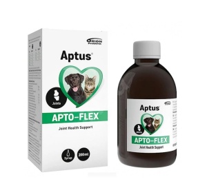 Aptus Apto Flex Vet – Sirop pentru mobilitate și ameliorarea disconfortului articular pentru articulații la câini și pisici, 200 ml