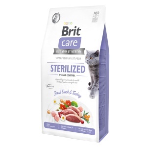 Brit Care GF Cat Sterilized Weight Control - Hrana uscata fara cereale cu rata si curcan pentru pisici sterlizate supraponderale - Img 2