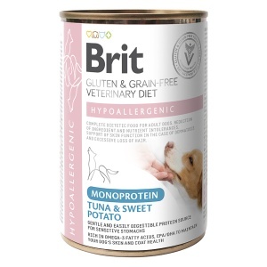 Brit Mono Protein Tuna & Sweet Potato – Hrana umeda dietetica cu ton pentru digestie sensibila, 400g