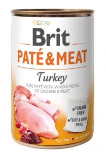 Brit Pate and Meat Turkey - Hrana umeda pentru caini cu curcan