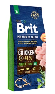 Brit Premium by Nature Adult XL - Hrana uscata cu pui pentru caini adulti de talie foarte mare (XL)
