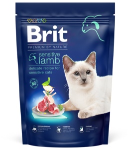 Brit Premium by Nature Cat Sensitive Lamb - Hrana uscata hipoalergenica cu miel pentru pisici adulte sterilizate