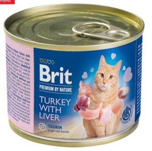 Brit Premium By Nature Cat Turkey With Liver - Hrana completa sub forma de pate delicat cu curcan si ficat
