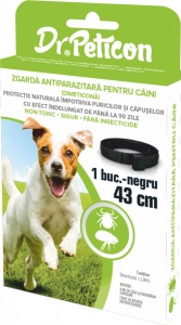 Dr. Peticon- Zgarda antiparazitara catei cu dimeticona, 43 cm