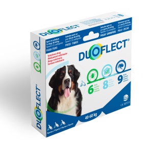 Duoflect pentru caini 40-60 kg – Pipete antiparazitare externe purici si capuse, 3 pipete