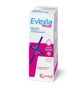 Evexia Plus Picaturi, 40 ml – Supliment nutritiv pentru caini si pisici cu ulei de canepa, Boswellia si ghimbir