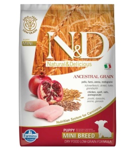 Farmina N&D Ancestral Grain Puppy Mini Chicken & Pomegranate 7kg